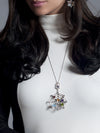 Anansi Gold Necklace With Iolite, Blue Topaz, Amethyst and Peridot