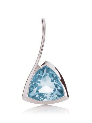 Amore Silver Pendant with Blue Topaz