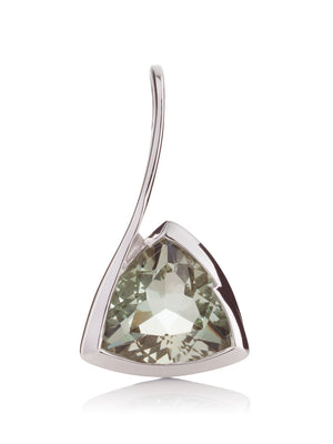 Amore Silver Pendant with Green Amethyst