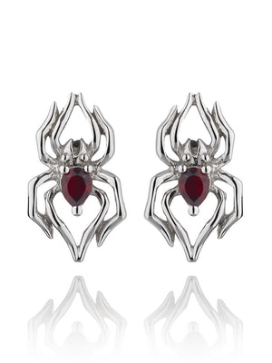 Anansi Mini Silver Earrings With Iolite
