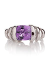 Eternal Silver Ring with Amethyst Stone