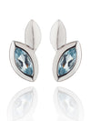 Nara Silver Earrings With Blue topaz