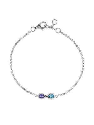 Sempre Silver Bracelet With Blue Topaz and Iolite