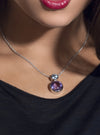 Lana Silver Pendant with Amethyst And Blue Topaz