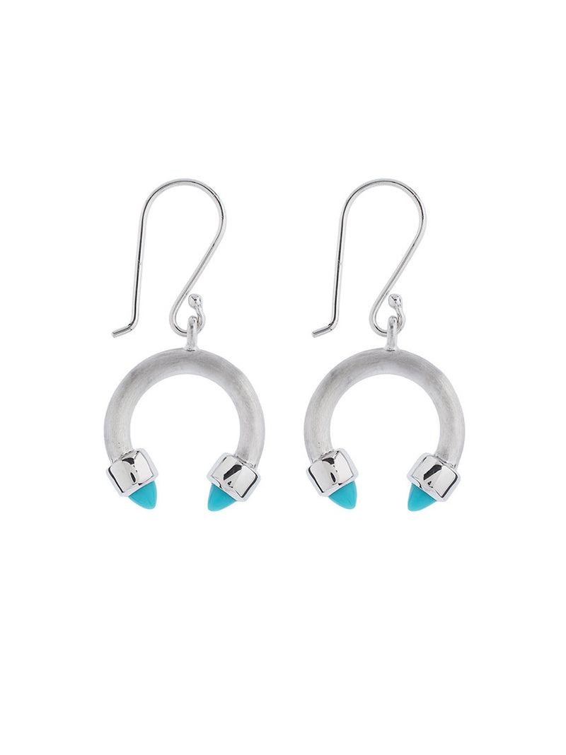 Freedom Silver Earrings With Turquoise