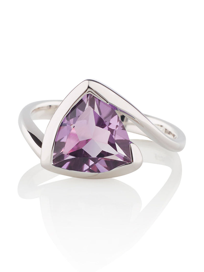 Amore Silver Ring with Amethyst