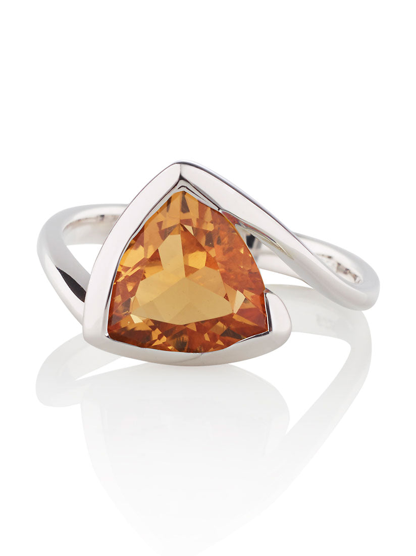 Amore Silver Ring with Citrine