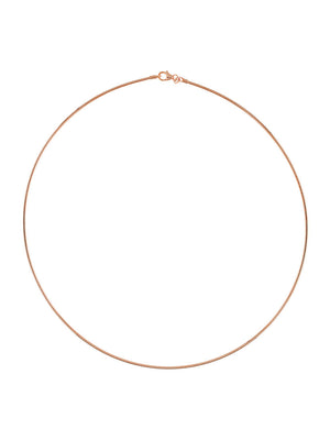 Omega Rose Gold Plated Sterling Silver Chain