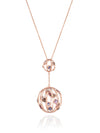 Divotra Rose Gold pendant with Iolite Smoky Quartz  Amethyst And Rhodolite