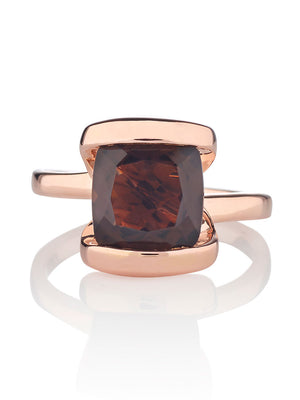 Infinity Rose Gold Ring With Amethyst