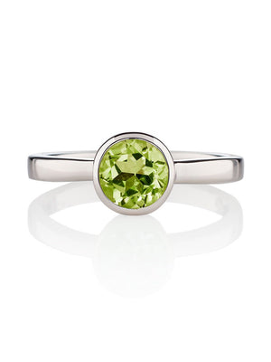 Juliet Silver Ring with Peridot