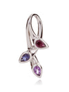 Kazo Silver Pendant With Amethyst, Rhodolite and Iolite
