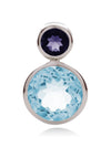 Lana Silver Pendant with Blue Topaz And Iolite