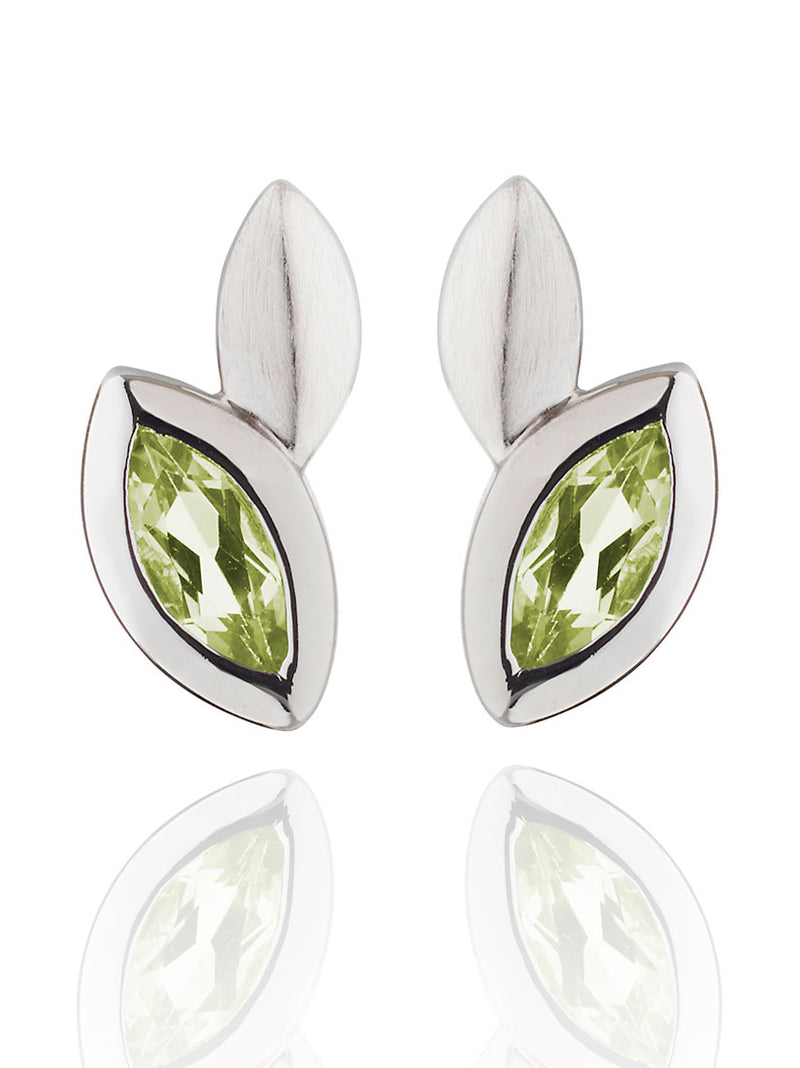 Nara Silver Earrings With Peridot