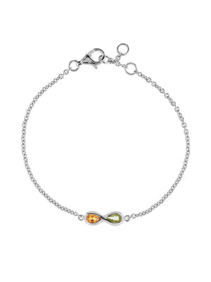 Sempre Silver Bracelet With Peridot and Citrine