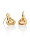 Sensual Gold Earrings with Citrine