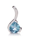 Sensual Silver pendant with Blue topaz
