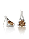 Valentine Silver Earrings With Smoky Quartz