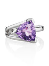 Valentine  Silver Ring with Amethyst
