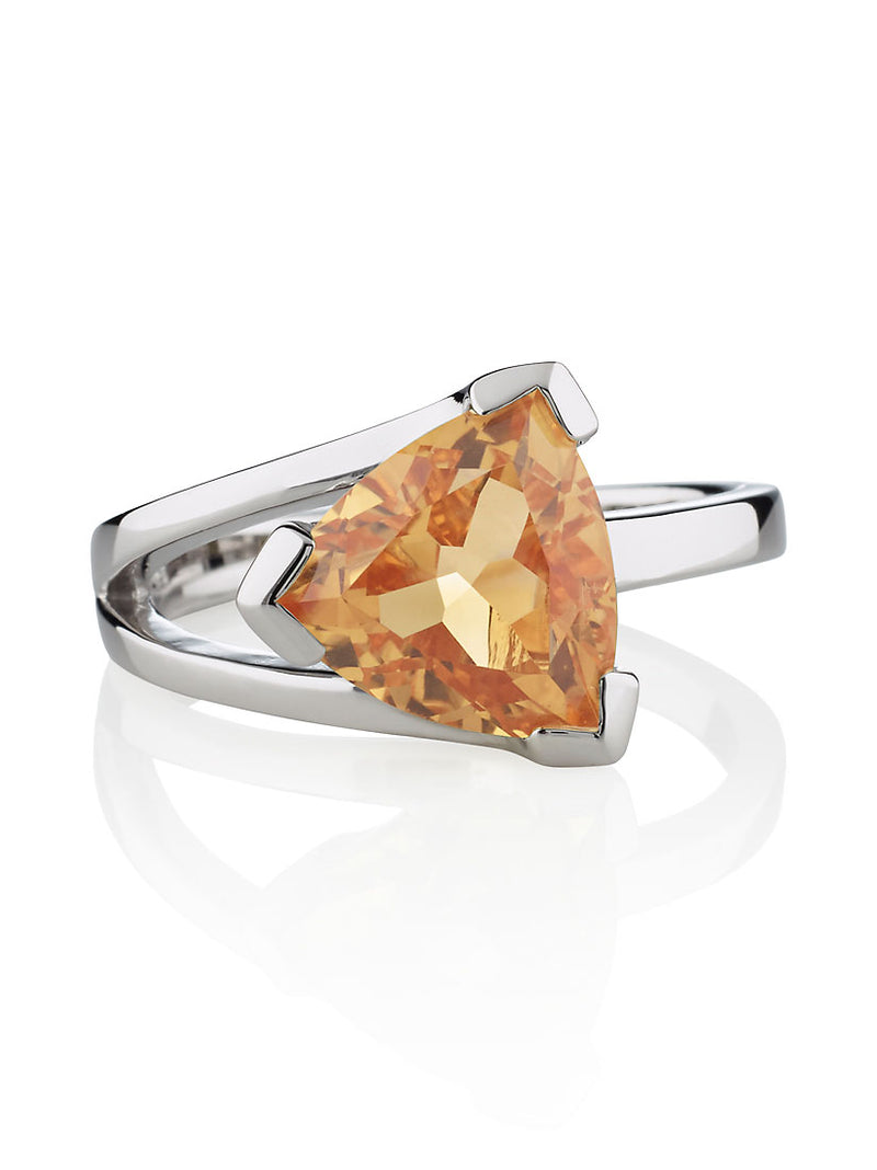 Valentine  Silver Ring with Citrine