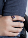 Sensual Silver ring with Amethyst