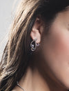 Tana Silver Earrings With Peridot, Citrine and Smoky Quartz